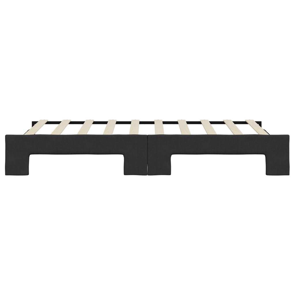 Divano Letto con Letto Estraibile Nero 90x190 cm in Tessuto | homemem39