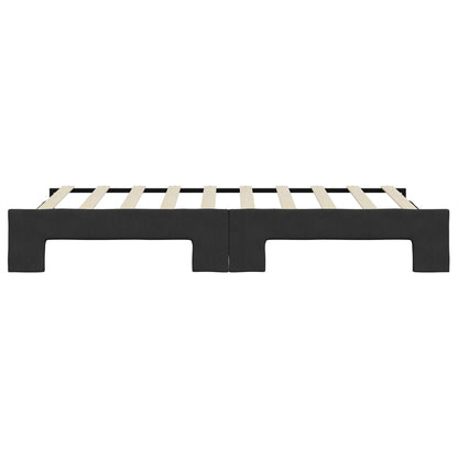 Divano Letto con Letto Estraibile Nero 90x190 cm in Tessuto | homemem39
