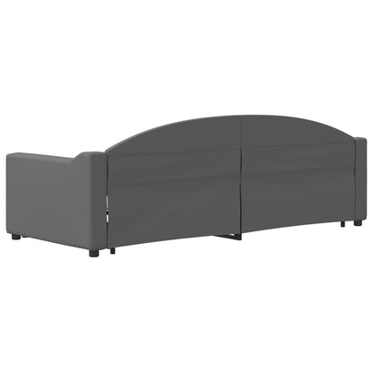 Divano Letto Estraibile Cassetti Grigio Scuro 80x200cm Tessuto | homemem39