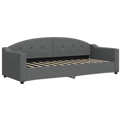 Divano Letto Estraibile Cassetti Grigio Scuro 80x200cm Tessuto | homemem39