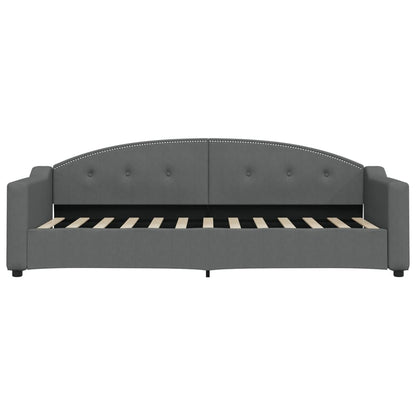 Divano Letto Estraibile Cassetti Grigio Scuro 80x200cm Tessuto | homemem39