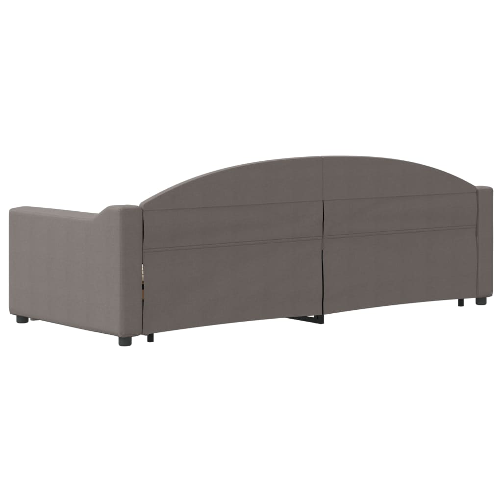 Divano Letto Estraibile con Cassetti Tortora 80x200 cm Tessuto | homemem39