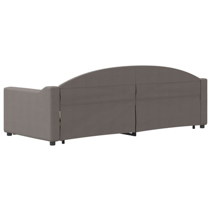 Divano Letto Estraibile con Cassetti Tortora 80x200 cm Tessuto | homemem39