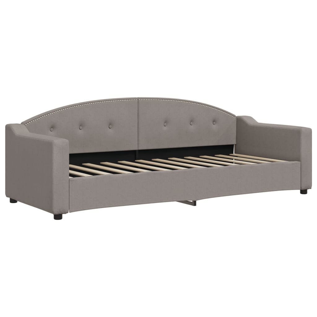 Divano Letto Estraibile con Cassetti Tortora 80x200 cm Tessuto | homemem39