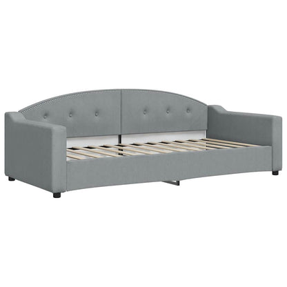 Divano Letto Estraibile Cassetti Grigio Chiaro 90x200cm Tessuto - homemem39