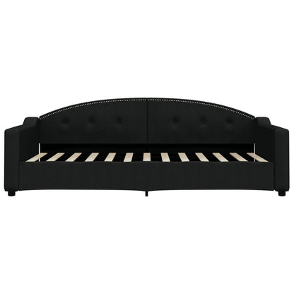 Divano Letto Estraibile con Cassetti Nero 90x200 cm in Tessuto | homemem39