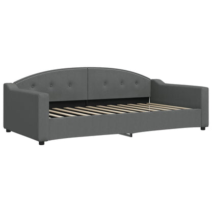 Divano Letto Estraibile Cassetti Grigio Scuro 100x200cm Tessuto | homemem39