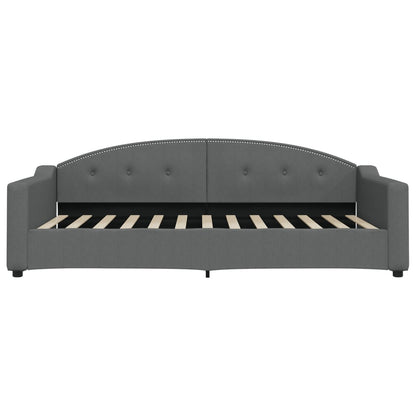 Divano Letto Estraibile Cassetti Grigio Scuro 100x200cm Tessuto | homemem39