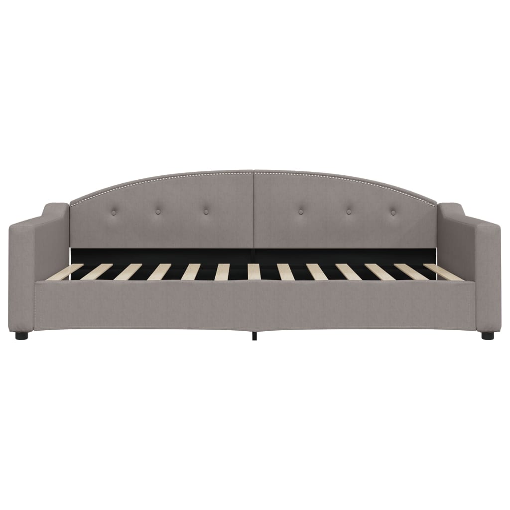 Divano Letto Estraibile con Cassetti Tortora 100x200 cm Tessuto | homemem39