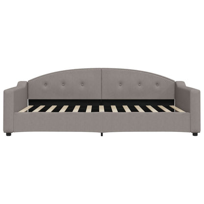 Divano Letto Estraibile con Cassetti Tortora 100x200 cm Tessuto