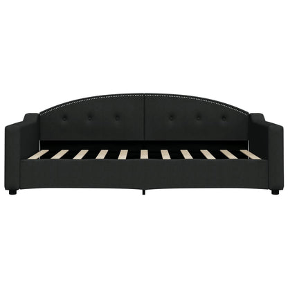 Divano Letto Estraibile con Cassetti Nero 90x190 cm in Tessuto | homemem39