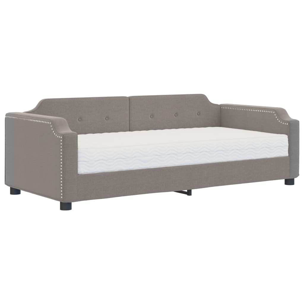 Divano Letto con Materasso Tortora 90x200 cm in Tessuto - homemem39