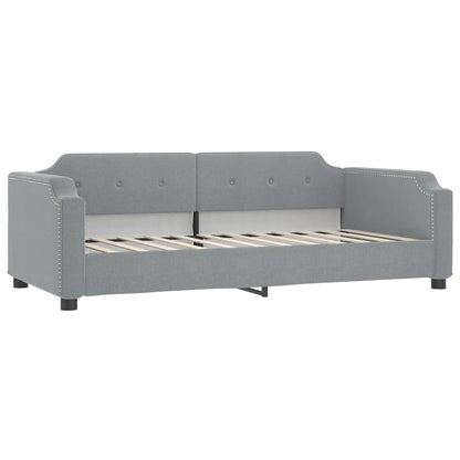 Divano Letto con Materasso Grigio Chiaro 100x200 cm in Tessuto - homemem39