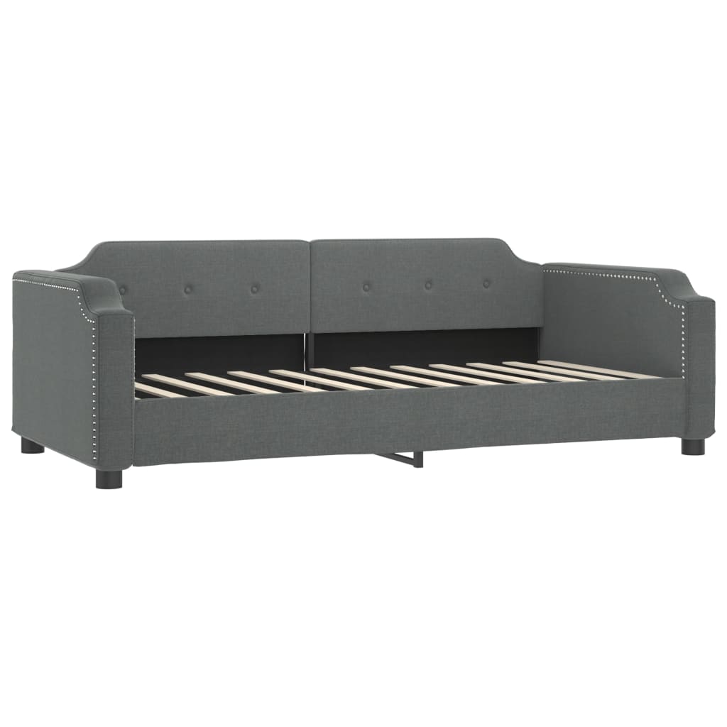 Divano Letto con Letto Estraibile Grigio Scuro 80x200 Tessuto | homemem39