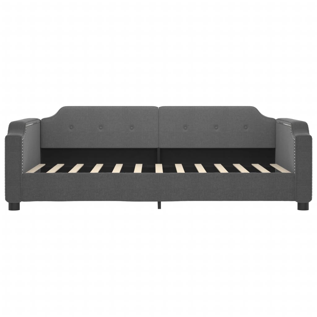 Divano Letto con Letto Estraibile Grigio Scuro 80x200 Tessuto | homemem39