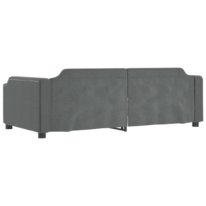 Divano Letto con Letto Estraibile Grigio Scuro 80x200 Tessuto