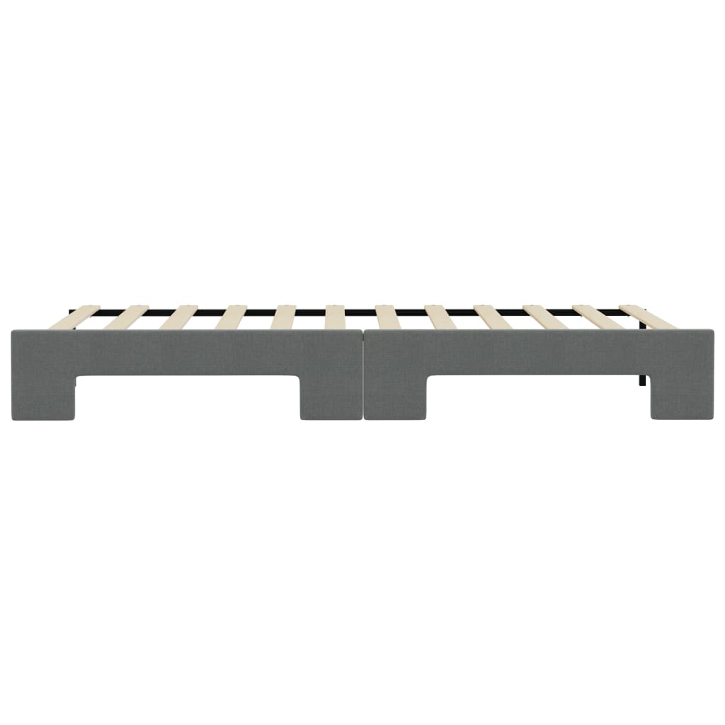 Divano Letto con Letto Estraibile Grigio Scuro 80x200 Tessuto | homemem39