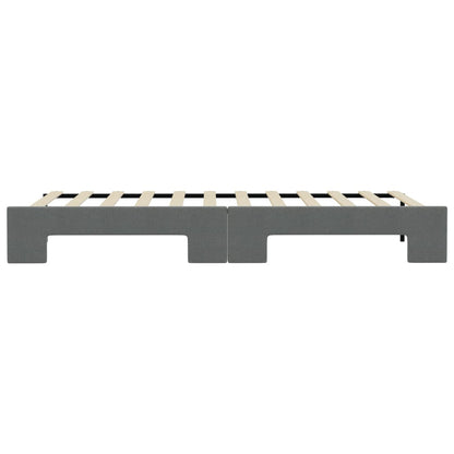 Divano Letto con Letto Estraibile Grigio Scuro 80x200 Tessuto | homemem39