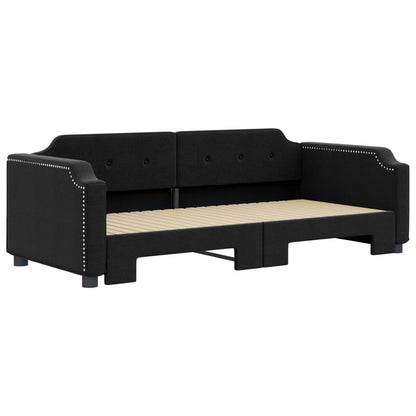 Divano Letto con Letto Estraibile Nero 80x200 Tessuto | homemem39