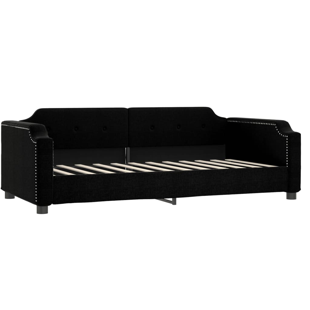 Divano Letto con Letto Estraibile Nero 80x200 Tessuto | homemem39