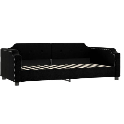 Divano Letto con Letto Estraibile Nero 80x200 Tessuto