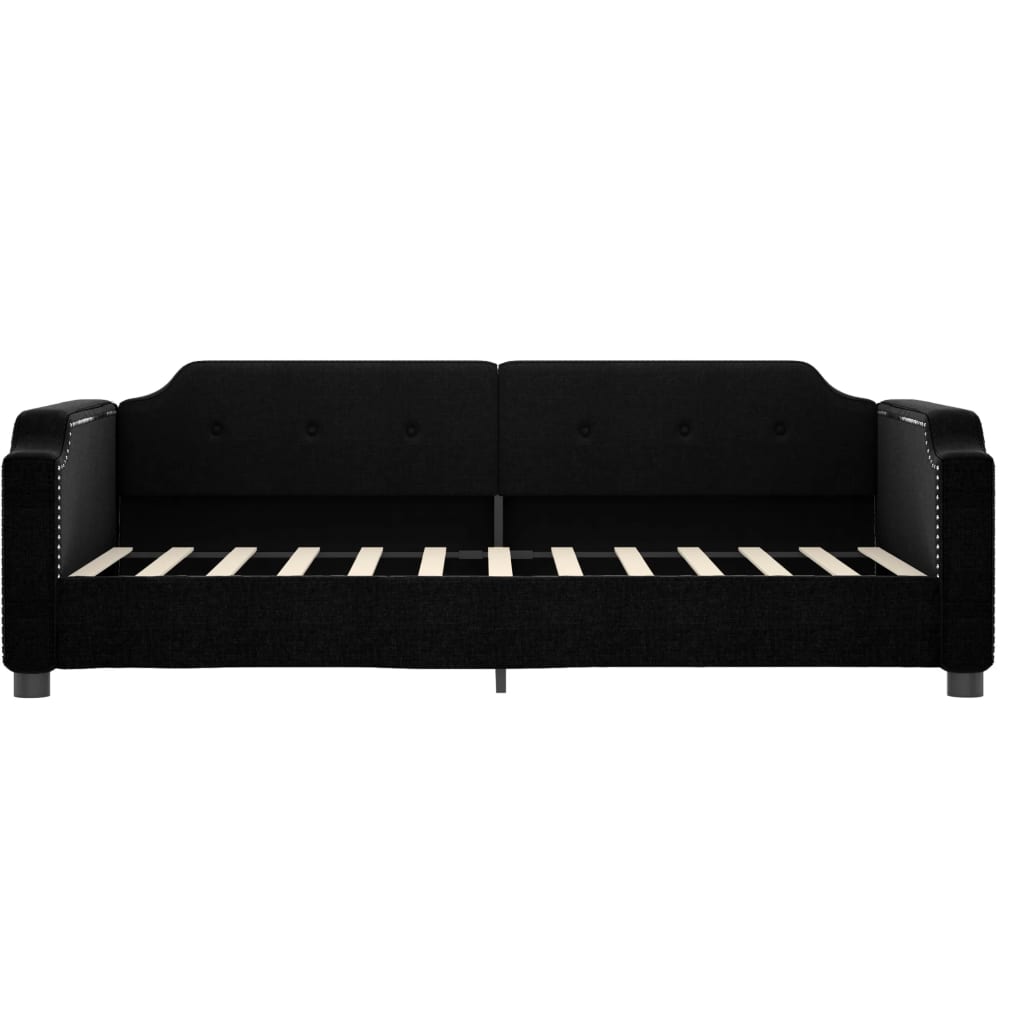 Divano Letto con Letto Estraibile Nero 80x200 Tessuto | homemem39