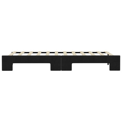 Divano Letto con Letto Estraibile Nero 80x200 Tessuto | homemem39