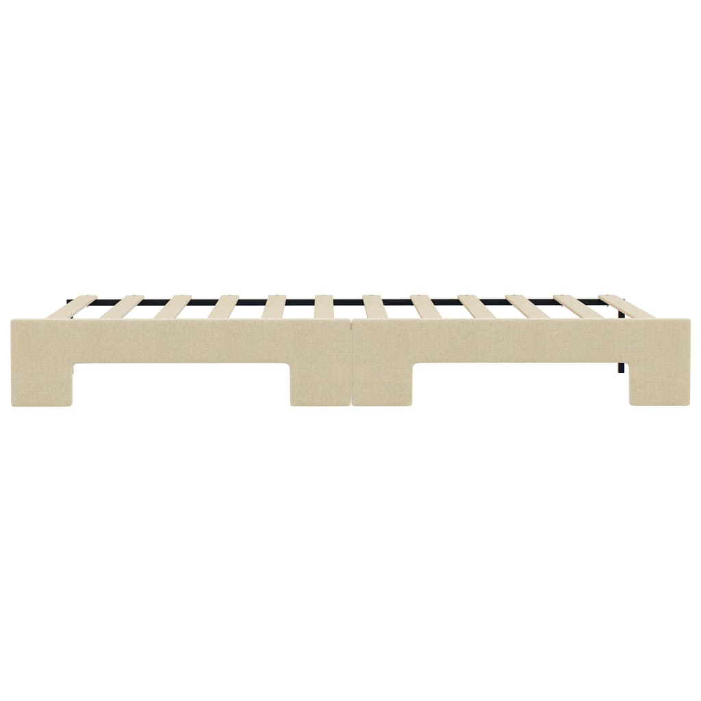 Divano Letto con Letto Estraibile Crema 80x200 cm Tessuto - homemem39