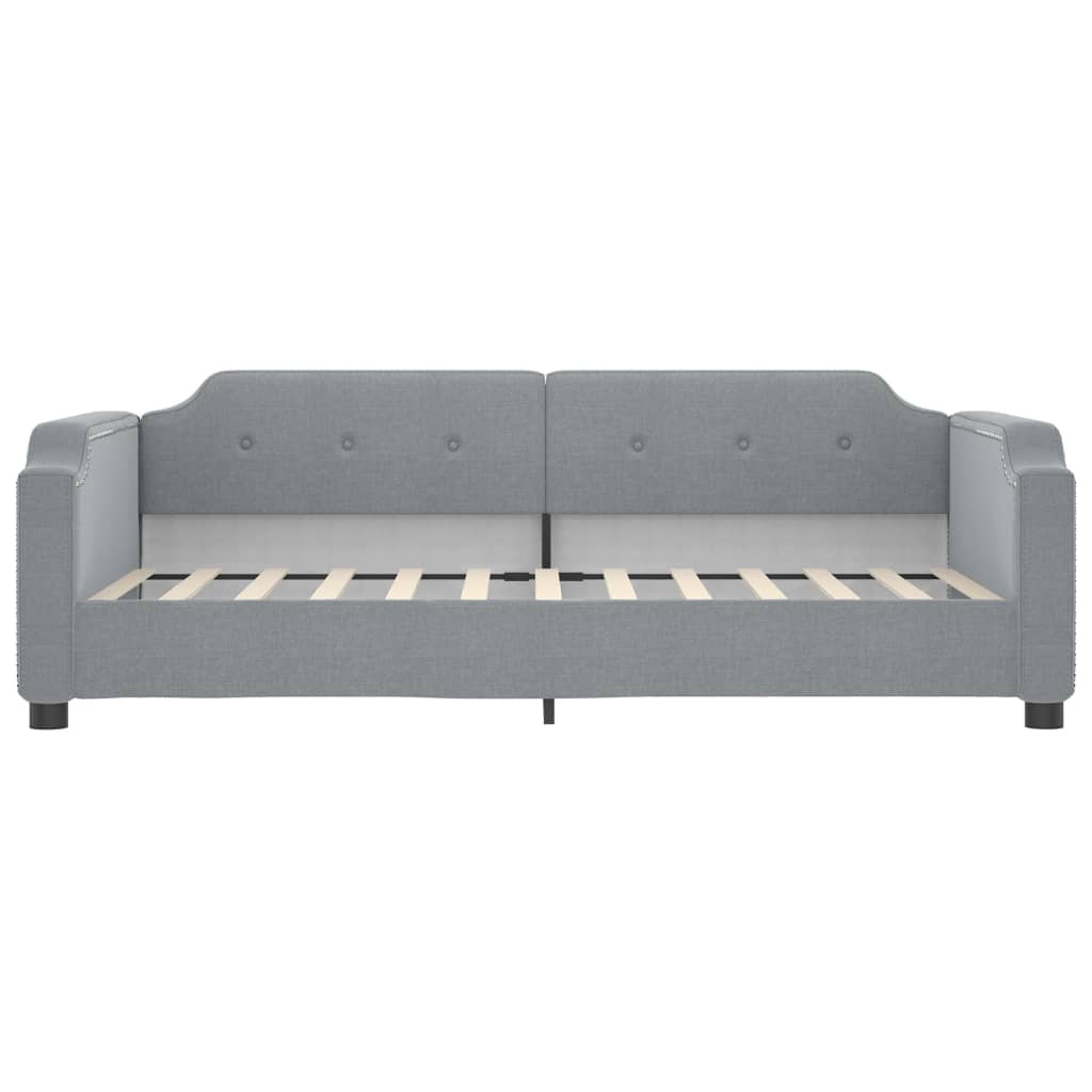 Divano Letto con Letto Estraibile Grigio Chiaro 90x200 Tessuto - homemem39