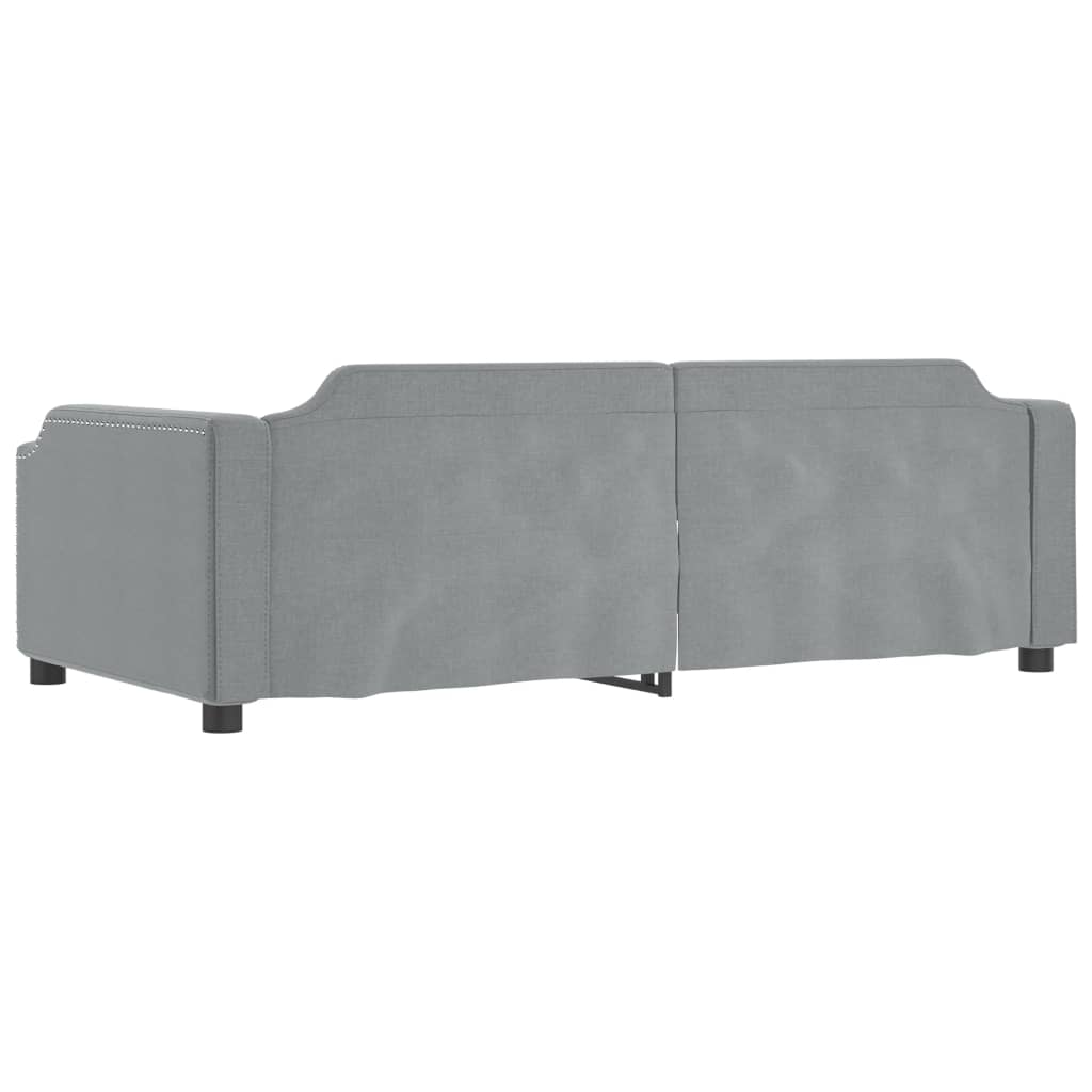 Divano Letto con Letto Estraibile Grigio Chiaro 90x200 Tessuto - homemem39