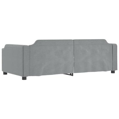 Divano Letto con Letto Estraibile Grigio Chiaro 90x200 Tessuto - homemem39