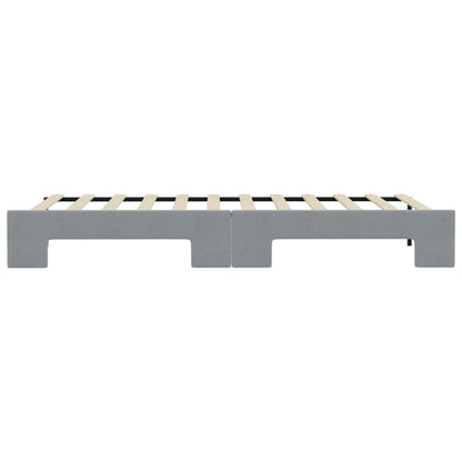 Divano Letto con Letto Estraibile Grigio Chiaro 100x200 Tessuto
