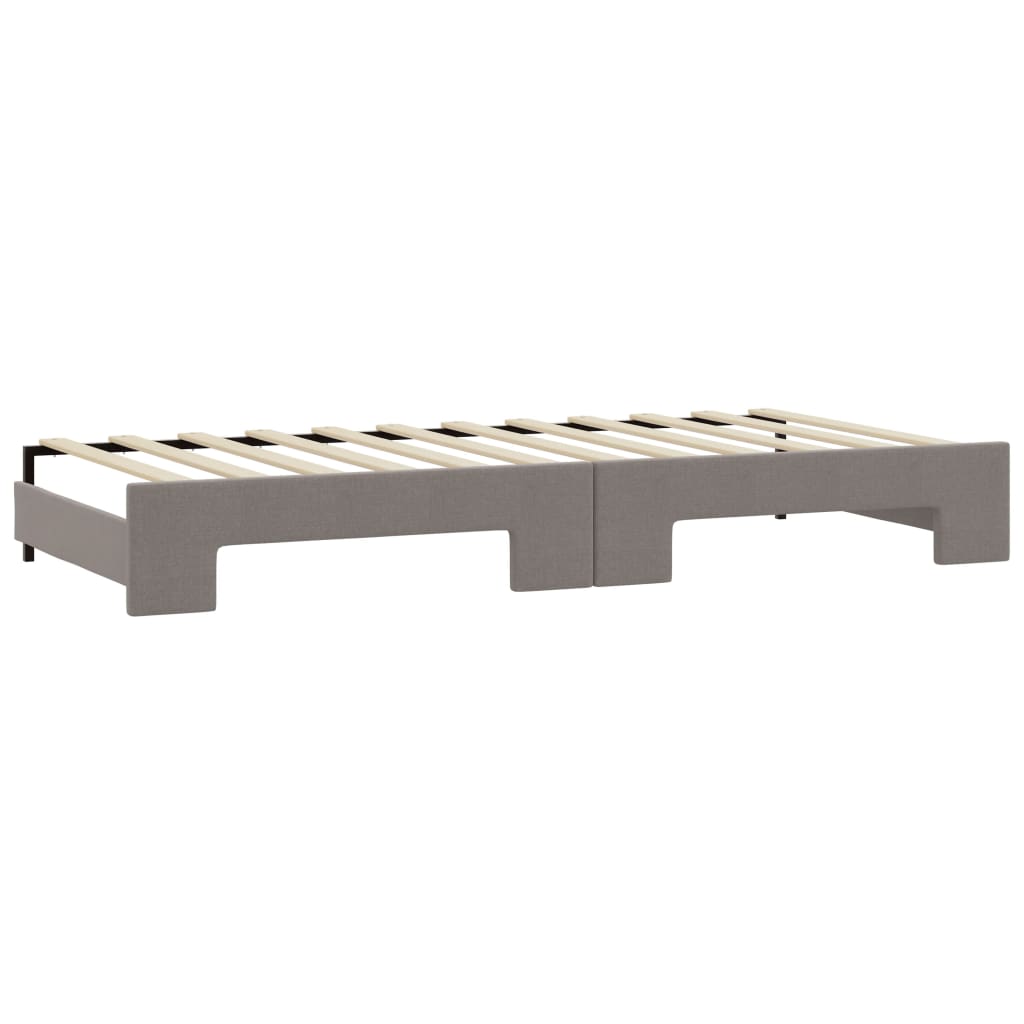 Divano Letto con Letto Estraibile Tortora 100x200 cm in Tessuto - homemem39