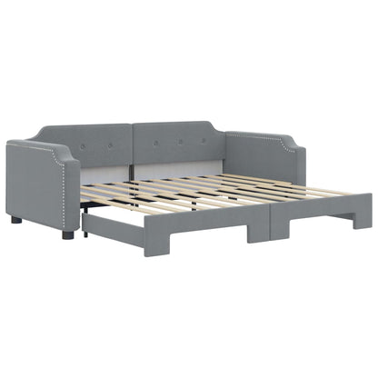 Divano Letto con Letto Estraibile Grigio Chiaro 90x190 Tessuto | homemem39