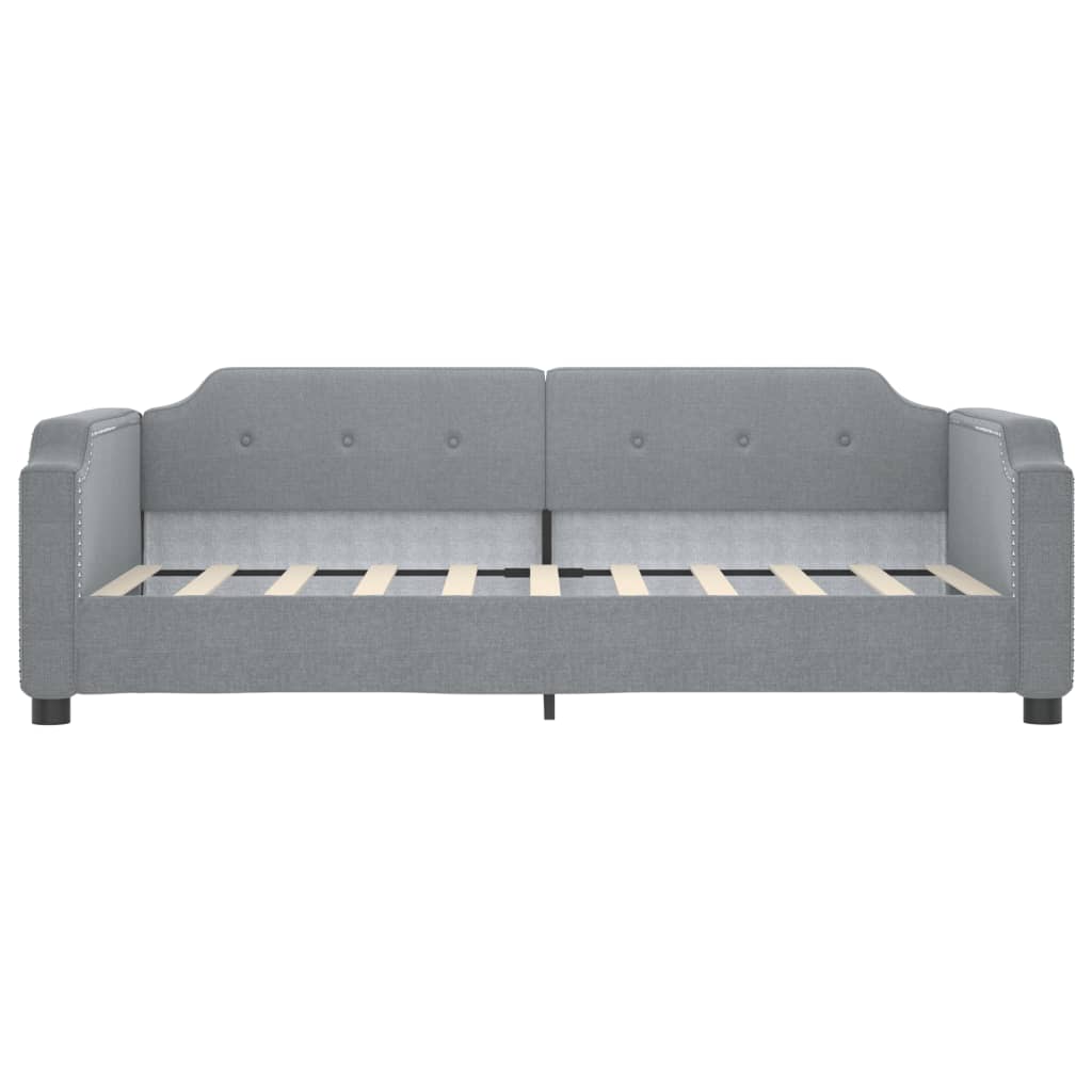 Divano Letto con Letto Estraibile Grigio Chiaro 90x190 Tessuto | homemem39