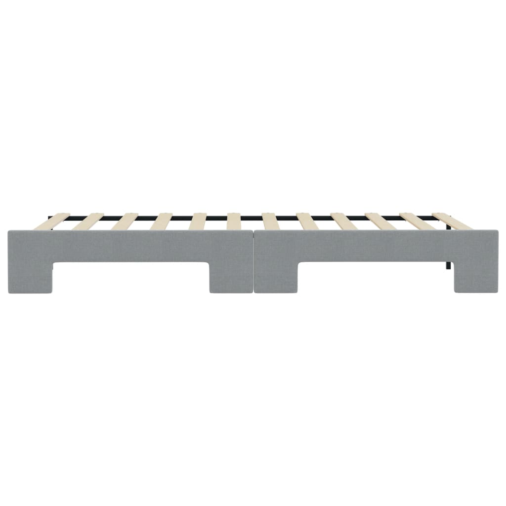 Divano Letto con Letto Estraibile Grigio Chiaro 90x190 Tessuto | homemem39