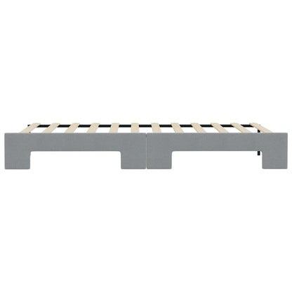 Divano Letto con Letto Estraibile Grigio Chiaro 90x190 Tessuto | homemem39
