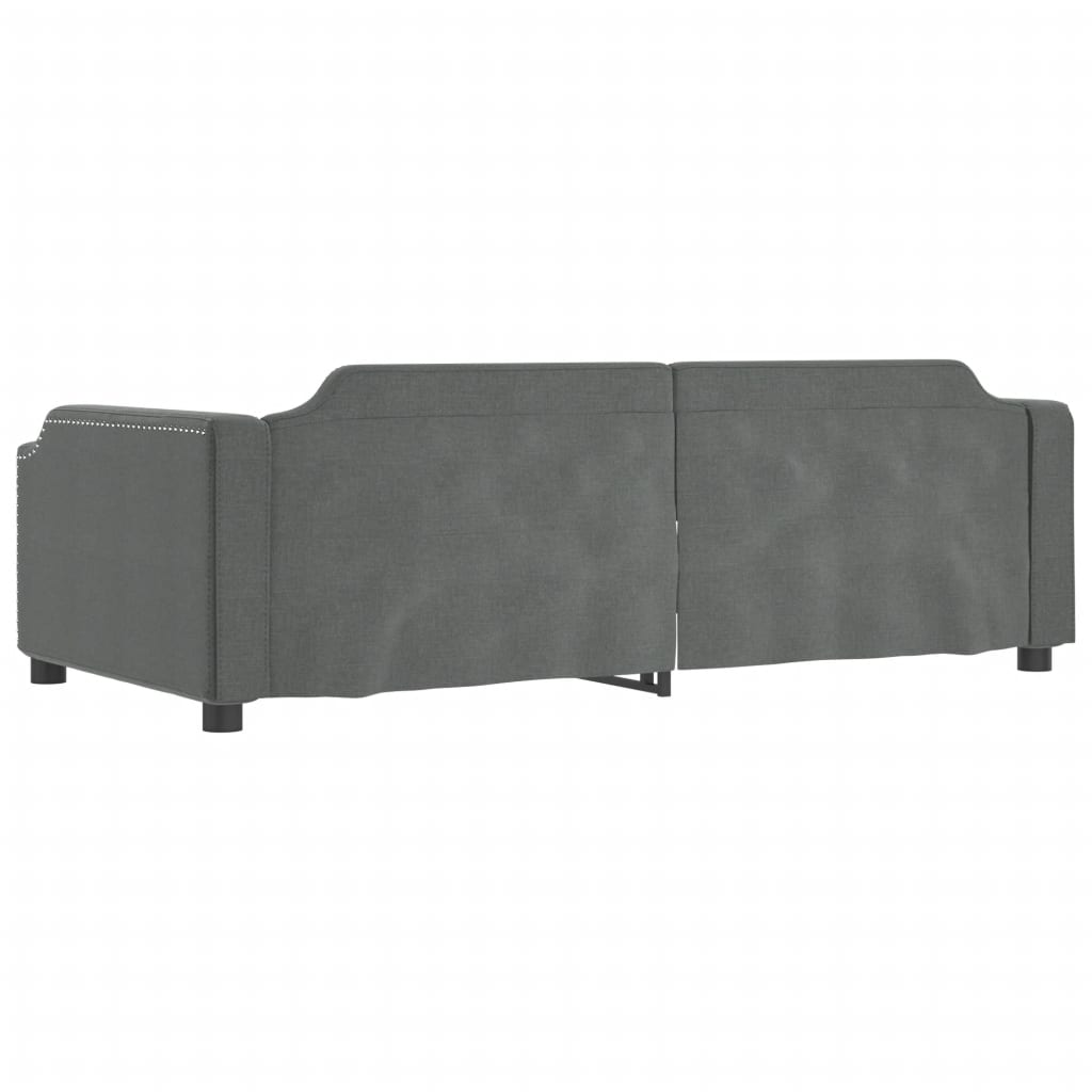 Divano Letto con Letto Estraibile Grigio Scuro 90x190cm Tessuto - homemem39