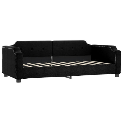 Divano Letto con Letto Estraibile Nero 90x190 cm in Tessuto - homemem39