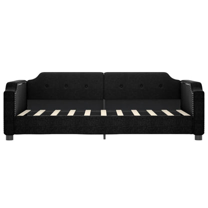 Divano Letto con Letto Estraibile Nero 90x190 cm in Tessuto - homemem39
