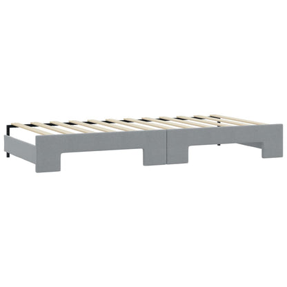 Divano Letto Estraibile Materassi Grigio Chiaro 90x190 Tessuto | homemem39