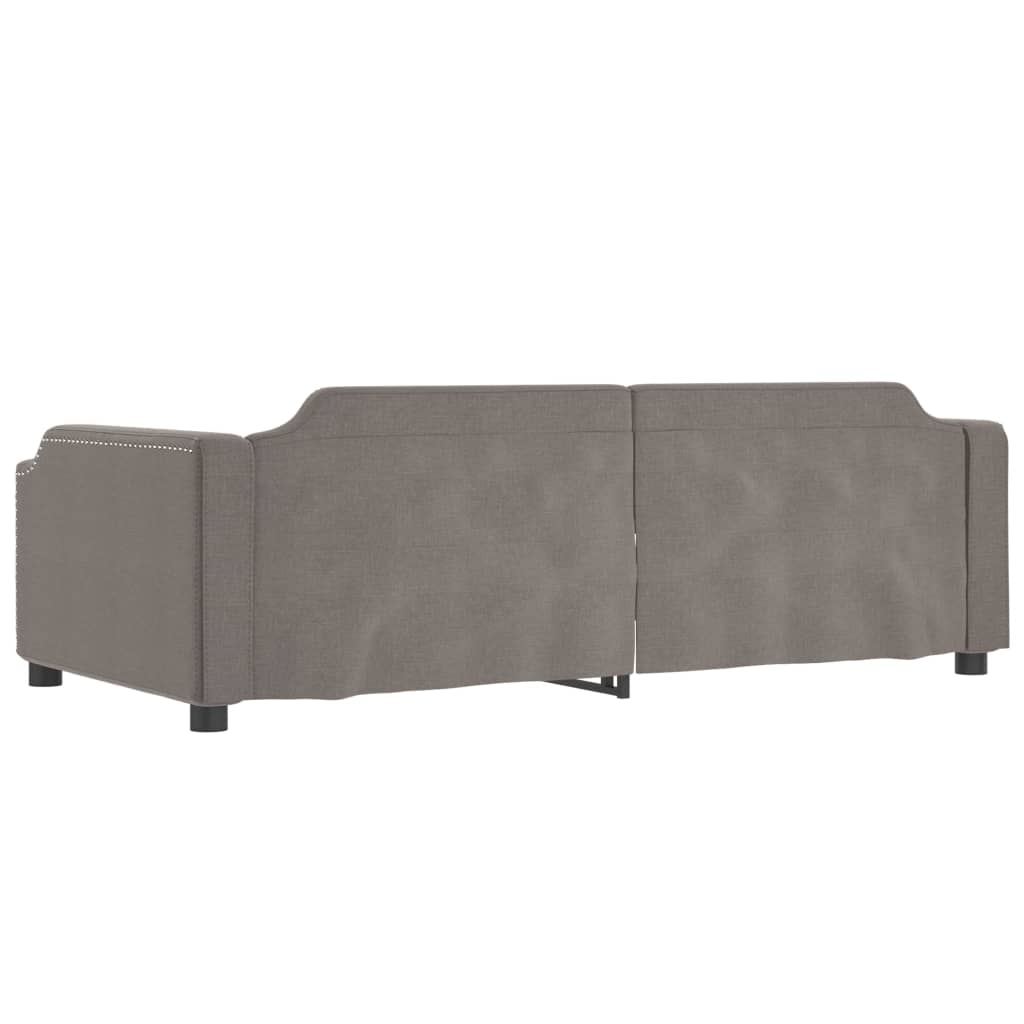 Divano Letto Estraibile con Cassetti Tortora 80x200 cm Tessuto - homemem39