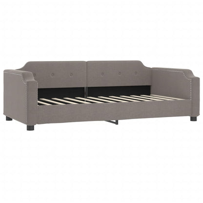 Divano Letto Estraibile con Cassetti Tortora 90x200 cm Tessuto