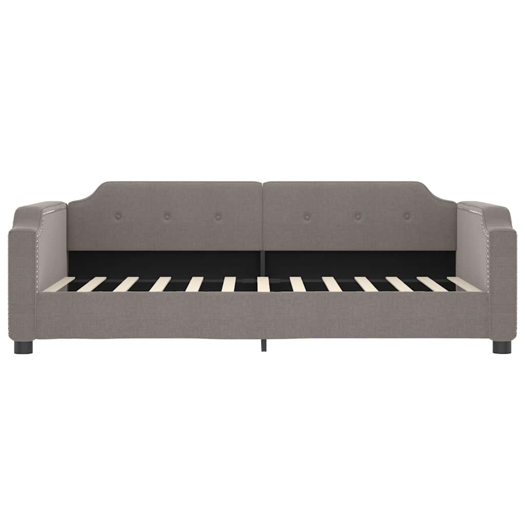 Divano Letto Estraibile con Cassetti Tortora 90x200 cm Tessuto