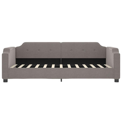 Divano Letto Estraibile con Cassetti Tortora 90x200 cm Tessuto