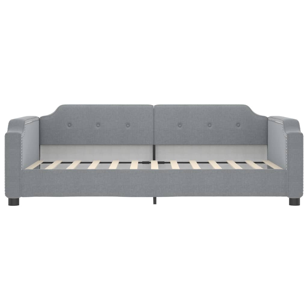 Divano Letto Estraibile Cassetti Grigio Chiaro 100x200 Tessuto - homemem39
