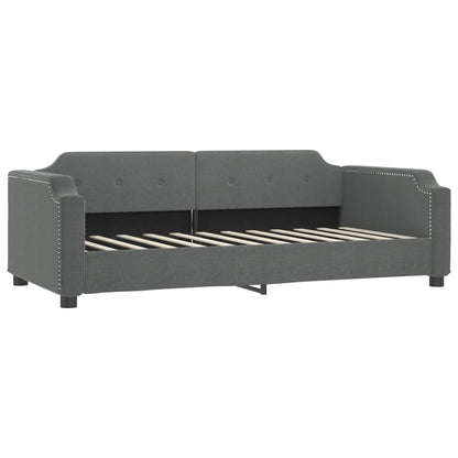 Divano Letto Estraibile Cassetti Grigio Scuro 100x200cm Tessuto - homemem39