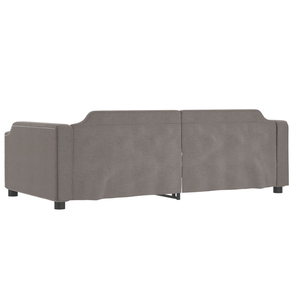 Divano Letto Estraibile con Cassetti Tortora 100x200 cm Tessuto - homemem39