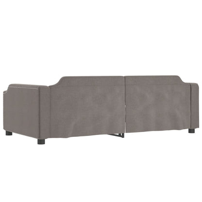 Divano Letto Estraibile con Cassetti Tortora 100x200 cm Tessuto - homemem39
