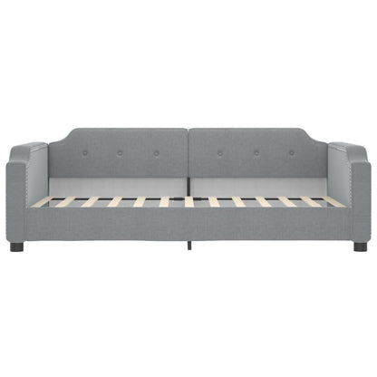 Divano Letto Estraibile Cassetti Grigio Chiaro 90x190cm Tessuto | homemem39